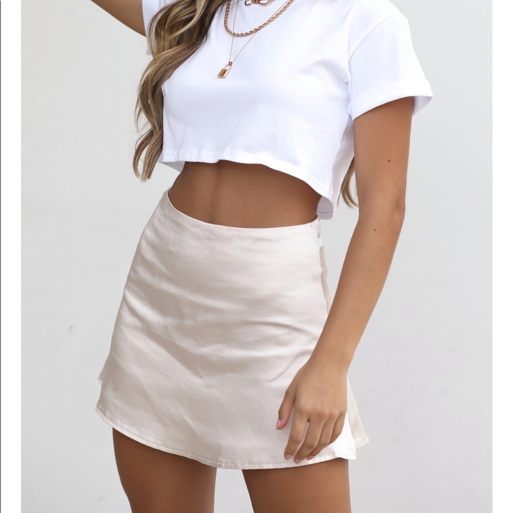 Ellery mini skirt in champagne